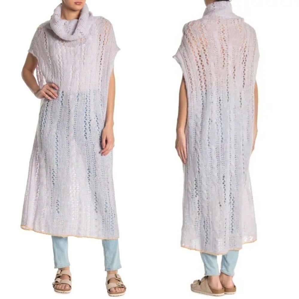 Free People Pirouette Knit Maxi Tunic Alpaca Cowl